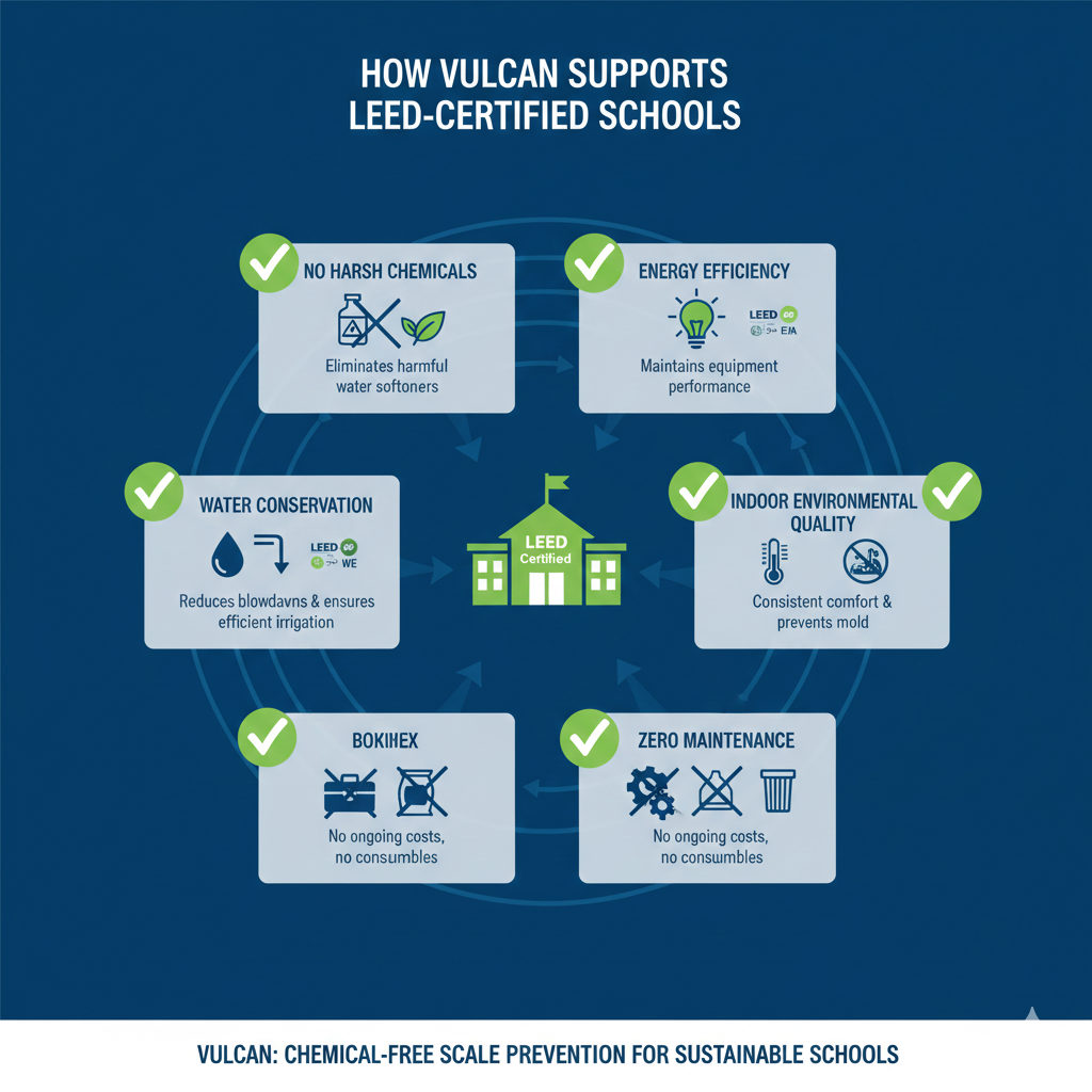 Vulcan supports LEED schools with chemical-free scale prevention
