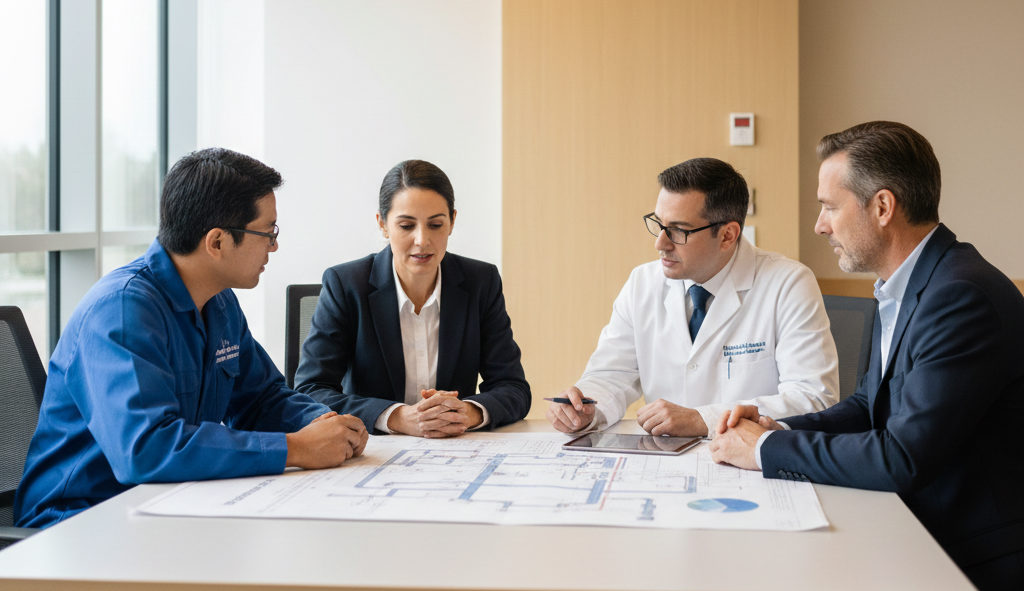 Hospital water system flow diagram