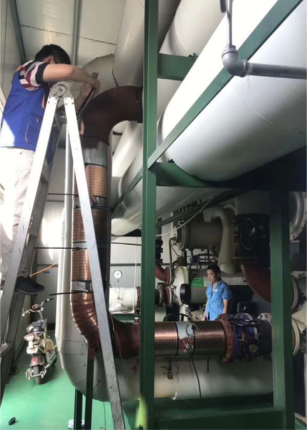 Texhong Textile descale cooling tower main water pipe