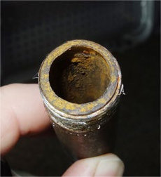Paveletsky Station hard water descaler pipe after